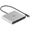 OWC Adattatore USB-C Quad HDMI 4K con DisplayLink - 4 Monitor 4K @60Hz, Power Delivery 90W, Compatibile Mac M1/M2/M3/M4, PC, Chromebook - Plug & Play, Audio HDMI, Bus Powered