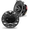 BOSS Audio Systems 2 CH4230B altoparlanti coassiali neri 3 vie da 10 cm 4 112.5 watt rms e 225 watt max impedenza 4 ohm portiere sportelli auto, sospensione in gomma, a coppia