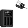 JJC Caricabatterie triplo USB JJC compatibile con Ricoh GRIII, GR III HDF, GRIIIx, GR IIIx HDF, Olympus TG-7 TG-6 TG-5 TG-4 TG-3 TG-2 TG-1, Stylus X-Z2 iHS Fotocamere per Rico. DB-110, Oly Batteria LI-90B