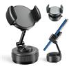 METINFUS Supporto per telefono da auto, con ventosa per auto, con braccio a clip, girevole a 360° e pieghevole, per auto, palestra, specchio, per iPhone e tutti i telefoni