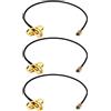 Fohevers Cavo coassiale rombico U.FL IPX da IPEX a SMA femmina, 1,13 mm, cavo di prolunga per antenna IPEX, 15 cm, per router WiFi, antenna, scheda di rete wireless, confezione da 3