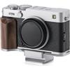 Tilta Gabbia X-E5, gabbia per fotocamera vintage compatibile con il kit base Fujifilm X-E5, con piastra di montaggio con impugnatura in legno e adattatore ARCA - Argento TA-T91-A-S