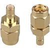 Futheda 2PCS SMB Male to SMA Male Coaxial Adapter SMA to SMB Connector RF Coaxial Connector Compatible with Radio Transceivers Wireless Device WiFi Radio External Antenna Coaxial Cable Antenna