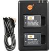 DSTE EN-EL19 (2 pezzi) batteria di ricambio e caricabatterie Dual Compatibile con NP-BJ1, DSC-RX0 e Nikon Coolpix S32, S100, S4100, S4200, S4300, S5200, S5300, S6500,S7000 fotocamera digitale ecc.