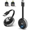 DRYMOKINI HDMI Wireless, 164FT/50M Trasmettitore e Ricevitore HDMI senza Fili 4K Kit 5G HDMI Wireless Extender, Ricevitore Streaming Audio Video Cast da Laptop/PC/Fotocamera/DVD/Proiettore/Monitor