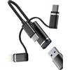 HOYULLI OTG 3.0 cavo adattatore (3 in 1) Lightning USB C Micro USB maschio dongle per Apple iPhone 16 15 14 13 Pro Max per iPad compatibile con fotocamera Samsung MacBook, foto, dati chiave, connettori