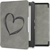 kwmobile Custodia eReader Compatibile con Kobo Glo HD/Touch 2.0 Cover - eBook Reader Flip Case - Cover eReader Magnetica Pelle PU Cuore