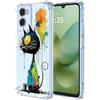 YUXING Cover Trasparente per Xiaomi 15T Pro 5G - Custodia Protettiva Sottile in TPU Morbido Antiurto con Carino Motivo Disegno Cool (Black Cat)