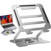 Yiortbe Supporto per computer portatile,girevolea360gradi,ergonomico,regolabile in 6 posizioni, leggero, non scivola, facile da dissipate calore, compatibile con tutti i computer portatili da10a15.6 tavoletta