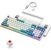 ZIYOU LANG K3 PRO Tastiera Da Gioco Meccanica Cablata Tastiera Con Tastierino Numerico Ultracompatta Retroilluminata Rgb Al 96% Con Cavo Usb-C a Spirale Personalizzato, Tastatur-Spiralkabe