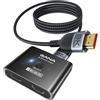 GANA Switch HDMI 2.1, ultra HD 8K, bidirezionale, supporta 4K a 120Hz, 8K a 60Hz, con cavo HDMI da 1,2 m, selettore HDMI in alluminio per PS5/PS4, Xbox, Roku, TV, Fire Stick, nero scuro