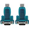 YINETTECH 2 adattatori da USB 2.0 a RS232 seriale DB9 a 9 pin maschio, compatibile con Windows 98/SE/ME/2000/XP/Vista/7/8 Mac OS V8.6