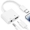 Dalimee Adattatore 2 in 1 da USB C a jack con adattatore ausiliario per cuffie da 3,5 mm e ricarica PD 60 W, adattatore ausiliario USB C per iPhone 15/16, Pad, Hua wei, Galaxy, Google Pixel 8/7, ecc.
