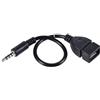 REY Cavo convertitore connettore adattatore Jack 3,5 mm A USB 2.0 femmina Nero