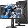 Minifire 24.5 Pollici Gaming Monitor 300Hz 2K WQHD Altezza regolabile, rotazione verticale/orizzontale,OD MPRT 1 ms, FreeSync, sRGB 130%, 350 nit, 2 porte DP 1.4, 2 porte HDMI 2.1,compatibile con VESA