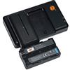 DSTE NP-F550 F570 (2 pezzi) Batteria di ricambio ricaricabile e doppio caricatore compatibile con NP-F750, F970, Neewer Nanguang CN-160, CN-126 Series Fotocamera, videocamere, npf caricabatterie