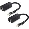 ipolex 2-Pack PoE Splitter Adattatore 12V a 48V, Active PoE Splitter Conforme IEEE 802.3af Conforme 10/100Mbps con 12V Output per telecamera di sorveglianza