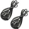 DZYDZR 2 Pezzi 1m DC 12V Cavo di Estensione Nero, 2,1mm x 5,5mm DC Jack Femmina a Femmina Filo di Rame 22AWG per Adattatore di Potenza, LED, Fotocamera CCTV e altro ancora (3,3ft)