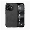 Kepuch Silklike Cover per Redmi Note 14 5G - Custodia Case Piastra Metallica Incorporata - Nero