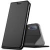 Verco Galaxy A7 (2018) Cover, Custodia a Libro Pelle PU per Samsung Galaxy A7 2018 Case Booklet Protettiva [magnetica integrata], Nero