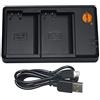 DSTE - Caricatore USB Dual compatibile con Nikon EN-EL15 EN-EL15a come MH-25 - Alimentazione tramite micro USB a cavo di ricarica USB 2.0