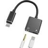 Kefiany Lightning a Jack 3,5mm Adattatore per iPhone 14(2in1)Sdoppiatore Cuffie Aux Cavo Audio Caricatore Accessori per Apple iPad Auricolari Headphone Adapter Rapida Ricarica Cavetto Prolunga Dongle ip-jsxhz