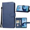 Generico compatibile con Motorola Moto G54 / XT-2343-1 XT2343-2 CUSTODIA cover STAND FLIP LIBRO magnetica GEL TPU protezione portafoglio ECO PELLE porta carte (Blu)