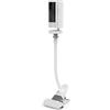 HOLACA Supporto a clip compatibile con fotocamera interna (camera interna 2° generazione) e videocamera interna Pan-Tilt, regolabile a 360°, robusto supporto interno (supporto a clip, bianco)
