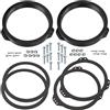 Aerzetix | Kit di 2 adattatori per altoparlanti Ø165 mm in plastica ABS | compatibile con Opel Corsa C, Astra G, Zafira A, Astra F, Vectra B, Omega B, Meriva A, Vivaro A, Combo C, Tigra Twin Top