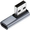 chenyang Adattatore da USB C a USB, USB 3.0 maschio a USB 3.1 tipo C femmina 90 gradi adattatore connettore angolare