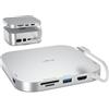 JESWO Mac Mini M4 Dock con HDMI 4K a 60Hz, adattatore multiporta USB C Hub con USB C a HDMI, 3 porte USB 3.0, lettore di schede TF/SD, docking station per Mac Mini M4/M4 Pro