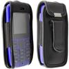 caseroxx Borsa in pelle con clip da cintura per Nokia 105 (2019) 4th Edition, Funda carcasa vera pelle (con finestra trasparente) in nero