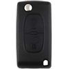 LAGE Ricambio Chiave Guscio con Lama per Telecomando 2 Tasti Citroen Nero per i modelli C1 C2 C3 C4 C5 Picasso Berlinga
