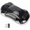 Bewinner Mouse per Auto Wireless USB 2.4G, Mouse a Forma di Auto Sportiva da 1600 DPI Utilizza la Tecnologia di Risparmio Energetico Intelligente, Mouse da Gioco con Ricevitore USB per PC, Computer,(Nero)
