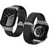 Spigen Classic Fit Cinturino Nylon PU Compatibile con Apple Watch Ultra 3/2/1 49mm, Series 11/10 46mm, Series 9/8/7-4/SE 45mm, 44mm - Nero