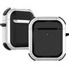 AKABEILA Custodia per AirPods 2 e 1 con moschettone armatura robusta custodia protettiva AirPods 2a generazione 2019 e 1a generazione 2016 custodia di ricarica antiscivolo frontale LED visibile