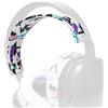 WC HeadbandZ Maxwell - Fascia in silicone migliorata per Audeze Maxwell di Wicked Cushions - Flessibilità, comfort e stile migliorati con design dei cuscinetti coordinati | 90's White
