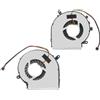 GOWENIC Ventola di Raffreddamento CPU GPU per PE60 PE70 GL62 GL72 GP62 GP72 MS 16J1 MS 16J5 MS 1791 MS 1795 Kit Ventola di Raffreddamento CPU a 3 Fili, 3 Pin, Ventola GPU,