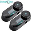 FreedConn TCOM SC interfono moto bluetooth,Cuffie da Moto Bluetooth con Sistema di Comunicazione a Mani Libere e Funzione di Riduzione del Rumore, collegare fino a 3 ciclisti,con Schermo LCD,2 pezzi