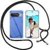 ISOI Cover con Cordino per Google Pixel 10, Custodia Trasparente con Collana Tracolla Laccio Collo Ultra Sottile Morbido TPU Silicone Antiurto AntiGraffio Case, Nero