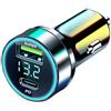 Jecdfs accendisigari usb, Caricatore Auto USB-C & USB, Adattatore Accendisigari 66W, Caricabatterie Veloce per Smartphone e Laptop, Compatibile con Presa Accendisigari USB, Sicurezza Avanzata