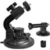 WiTi Supporto ventosa per auto compatibile con videocamere GoPro Hero 11/10/9/8/7/6/5/4/3,Osmo Action,Insta 360 perfetto per parabrezza e finestrini,ventosa interna/esterna per Blink XT2 (nero)