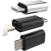 Kefiany Adattatore da Lightning femmina a USB C maschio (confezione da 3) compatibile per Samsung Galaxy S24 S23 per Ipad Air4 Tipo di cavo di ricarica connettore per iPhone 15 16 pro max per Apple