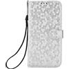 RonRun per Motorola Edge 50 Pro Cover a libro Flip Wallet Custodia in Pelle con Slot per Schede Custodia in Pelle Magnetica Cover per Motorola Edge 50 Pro - Argenteo
