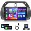 VECHTEL 4G 64G VECHTEL 9Autoradio Bluetooth per Toyota RAV4 2001-2006 Carplay Android Auto,DSP EQ,1280 * 720,Wifi GPS Navi,Mirror link,RDS/FM Radio 2 din con Retrocamera AHD