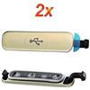 sostituzione Cover USB Coperchio parapolvere per Flap Oro Adatto per Samsung Galaxy S5 I9600 G900