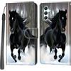 Haninsuze Cover per Samsung Galaxy A34 5G, Portafoglio PU Pelle, Cavallo | Interno TPU Antiurto, Anti-Graffio, Fessura per Schede, Supporto Stand, Design Libro, Flip