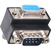 chenyang D-SUB rs232 9pin maschio angolato di 90 gradi rispetto all'adattatore di estensione femminile DB9Pin Extender porta seriale