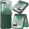 NINKI Per Motorola razr 50 2024, custodia protettiva con supporto e protezione dello schermo, protezione completa con cerniera per Motorola razr 50, per Moto razr 50 2024, colore: verde