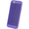 doupi PerfectFit TPU Custodia per iPhone 5 5S SE, Tappi di Polvere incorporatin Mat Trasparente Cover, Purple